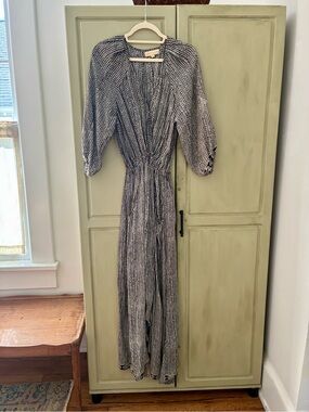 NATALIE MARTIN BLACK AND WHITE PRINT SILK NICO DRESS SZ XS